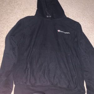 Black champion hoodie